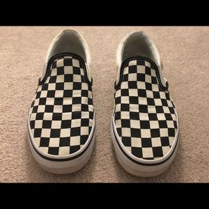Checkerboard Slip-On Vans